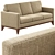 Elegant Cranford 3-Seater Sofa 3D model small image 3