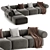 Annud OFFO Modular Sofa 5-in-1 3D model small image 5