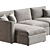  Broderick Charcoal Sectional Sofa 3D model small image 3