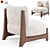 Modern Tobo Armchair in Millimeters 3D model small image 2