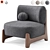 Modern Tobo Armchair in Millimeters 3D model small image 6