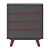 Contemporary Graphite Chest Drawers 3D model small image 3