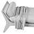 Symmetrical Dynamic Knoll Klismos Sofa 3D model small image 6