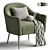 Elegant Annabelle Armchair in 3D 3D model small image 1