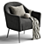 Elegant Annabelle Armchair in 3D 3D model small image 3