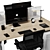  Sleek Grey Office Set 3D model small image 2