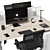  Sleek Grey Office Set 3D model small image 9