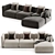 Modern Shanghai Sofa Poliform 3D model small image 3