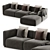 Modern Shanghai Sofa Poliform 3D model small image 5