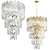 Exquisite Three-Tier Chandelier Beauty 3D model small image 1