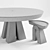 Contemporary Dona Table Set 3D model small image 6