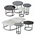 Sleek Regent Table Set 3D model small image 2