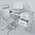 Modern Work Desk Set: Essentials 3D model small image 2