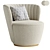  Elegant Upholstered Chair: PEARL 3D model small image 2