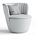  Elegant Upholstered Chair: PEARL 3D model small image 3