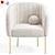 Plush Velvet Armchair, Elegant Design 3D model small image 3