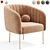 Plush Velvet Armchair, Elegant Design 3D model small image 5