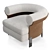 Elegant Mattia Armchair By Minotti 3D model small image 4