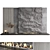 Modern Fireplace Wall Set 55 3D model small image 1