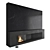 Modern Wall Fireplace Set 51 3D model small image 2