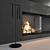 Modern Wall Fireplace Set 51 3D model small image 5