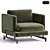 Natuzzi Italia Jeremy Armchair, Fabric Design 3D model small image 1