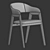 Chelsea Dining Chair in Walnut 3D model small image 5