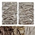 Metallic & Gypsum Wall Sculptures 3D model small image 1