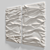 Metallic & Gypsum Wall Sculptures 3D model small image 5