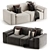 Baivin Soft Light Corner Sofa 3D model small image 5