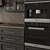  Modern Classic Black Kitchen Set 3D model small image 5