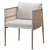 Modern Lineas Dining Arm Chair 3D model small image 1