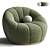 Velvet Garret Armchair | 3D Model 3D model small image 1