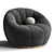 Velvet Garret Armchair | 3D Model 3D model small image 3