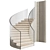 Modern Decorative Panel Staircase 3D model small image 1