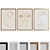 Modern Picture Frame Set with Customizable Colors 3D model small image 1