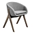 Elegant Lambda Chair for Hospitality 3D model small image 1