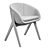 Elegant Lambda Chair for Hospitality 3D model small image 2