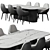 Stone Table & Dining Chairs Set 39 3D model small image 4