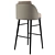 Luxury Palma Bar Stool: Plush Velvet, Graphic Detail 3D model small image 2