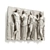 Greek Attic Relief Panel Plaster 3D model small image 3