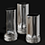 Zieta Crash Vases: Polished Inox 3D model small image 1