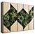 Wooden Frame Vertical Wall Garden 3D model small image 2