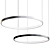 Modern Rings Pendant Light 3D model small image 2