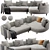 Luxury Modern Sofa Rolf Benz 3D model small image 1