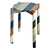 Modern Castor Stool Duo 3D model small image 2