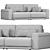 Grail Straight Sofas 2015 Collection 3D model small image 5