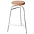 Modern Sleek Treble Bar Stool 3D model small image 3