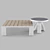 Modern Minimalist Coffee Tables Set 3D model small image 3