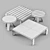 Modern Minimalist Coffee Tables Set 3D model small image 6